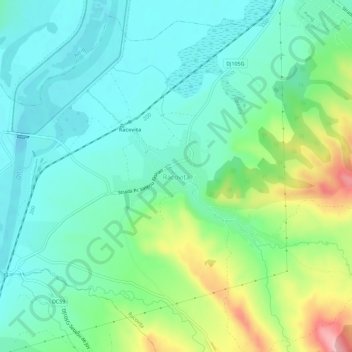 Racovița topographic map, elevation, terrain