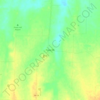 Forest Hill topographic map, elevation, terrain
