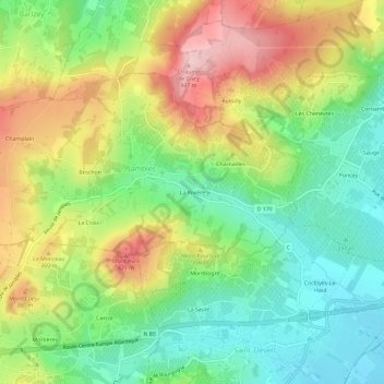 La Rivière topographic map, elevation, terrain