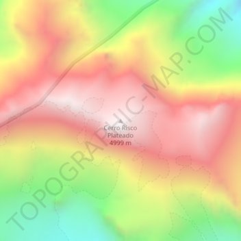 Cerro Risco Plateado topographic map, elevation, terrain