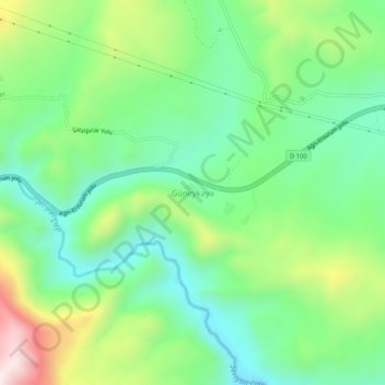 Güneykaya topographic map, elevation, terrain