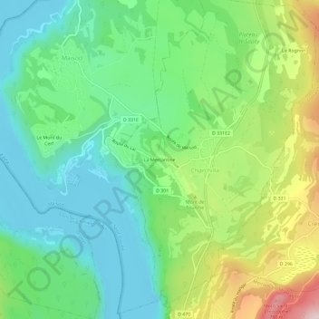 La Mercantine topographic map, elevation, terrain