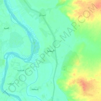 As-Susa topographic map, elevation, terrain