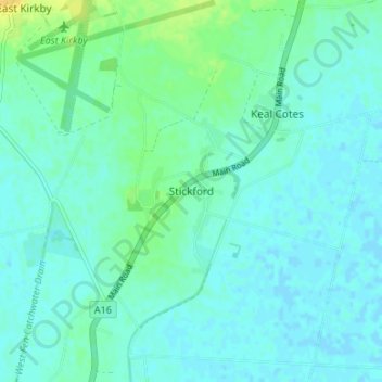 Stickford topographic map, elevation, terrain