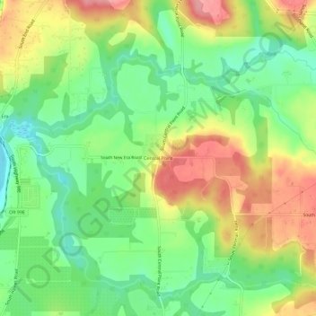 Central Point topographic map, elevation, terrain