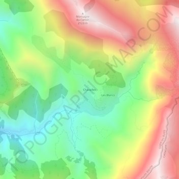 Chavailles topographic map, elevation, terrain