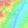 Hancheng topographic map, elevation, terrain