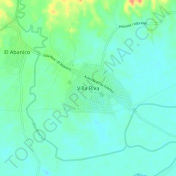Villa Riva topographic map, elevation, terrain
