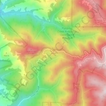 Grabtown topographic map, elevation, terrain