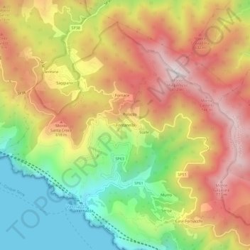 Fontanella topographic map, elevation, terrain