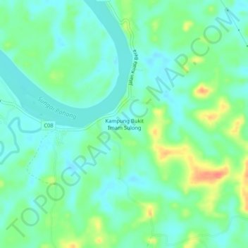 Kampung Bukit Imam Sulong topographic map, elevation, terrain