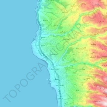 Aamchit topographic map, elevation, terrain
