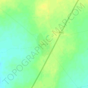 Nokhra topographic map, elevation, terrain