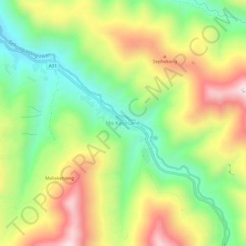 Ho Keonane topographic map, elevation, terrain