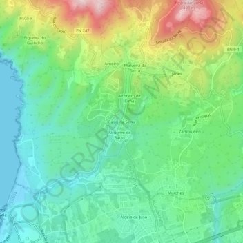 Casal da Serra topographic map, elevation, terrain