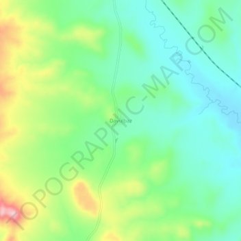 Davulbaz topographic map, elevation, terrain