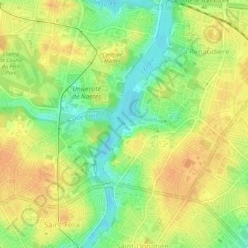Port Boyer topographic map, elevation, terrain