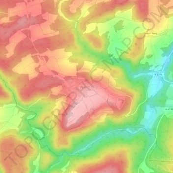 Upflamör topographic map, elevation, terrain