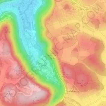 Rötelstein topographic map, elevation, terrain