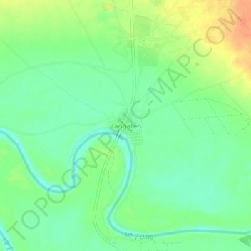 Kangaten topographic map, elevation, terrain