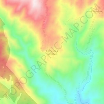 Çomakdağ Kızılağaç topographic map, elevation, terrain