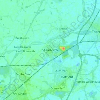 Stainforth topographic map, elevation, terrain