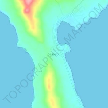 Salibabu topographic map, elevation, terrain