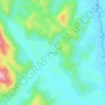 Melang topographic map, elevation, terrain