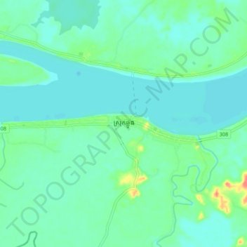 Chhlong topographic map, elevation, terrain