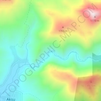 Zindan Mağarası topographic map, elevation, terrain