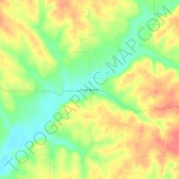 South Boston topographic map, elevation, terrain