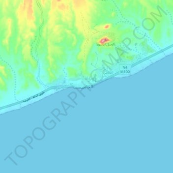 Al Hami topographic map, elevation, terrain