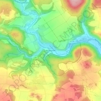 Wasserstetten topographic map, elevation, terrain