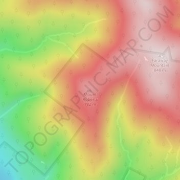 Mount Roberts topographic map, elevation, terrain