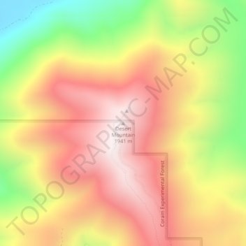Desert Mountain topographic map, elevation, terrain