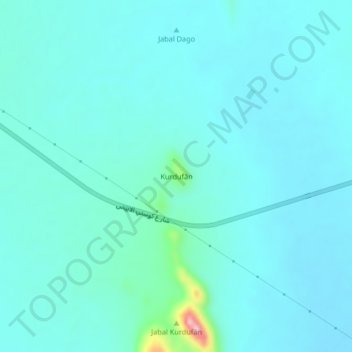 Kurdufan topographic map, elevation, terrain