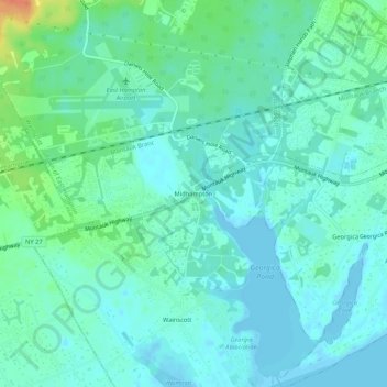 Midhampton topographic map, elevation, terrain