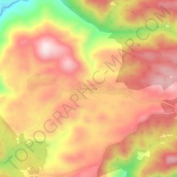 Serinyaka topographic map, elevation, terrain