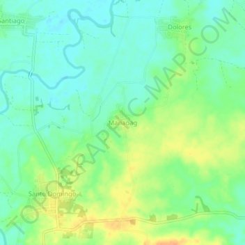Manaoag topographic map, elevation, terrain