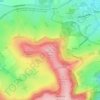 Shanklin Down topographic map, elevation, terrain