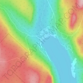 Lac-de-l'Est topographic map, elevation, terrain