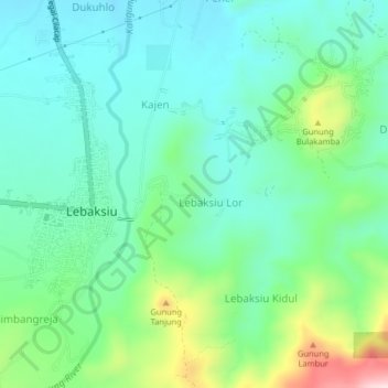 Kutai Barat topographic map, elevation, terrain