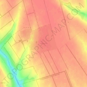 Rozkvit topographic map, elevation, terrain