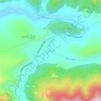 Taşkesti topographic map, elevation, terrain