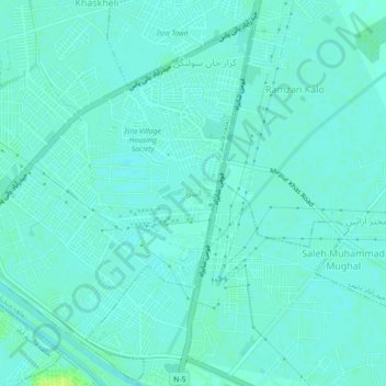 Isra topographic map, elevation, terrain