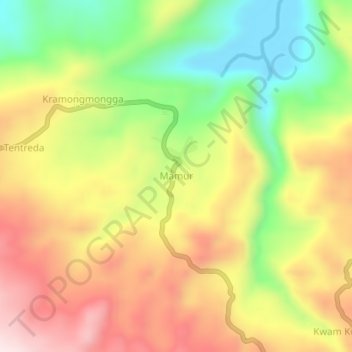 Mamur topographic map, elevation, terrain