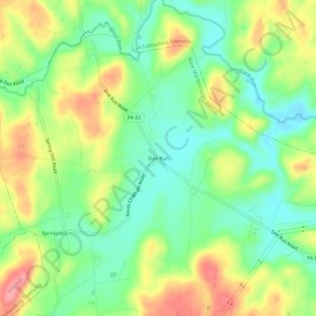 Doe Run topographic map, elevation, terrain