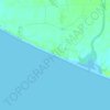 Playa Las Hojas topographic map, elevation, terrain