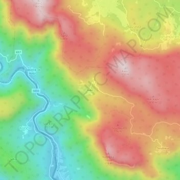 Rake topographic map, elevation, terrain