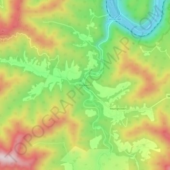 Beckwith topographic map, elevation, terrain